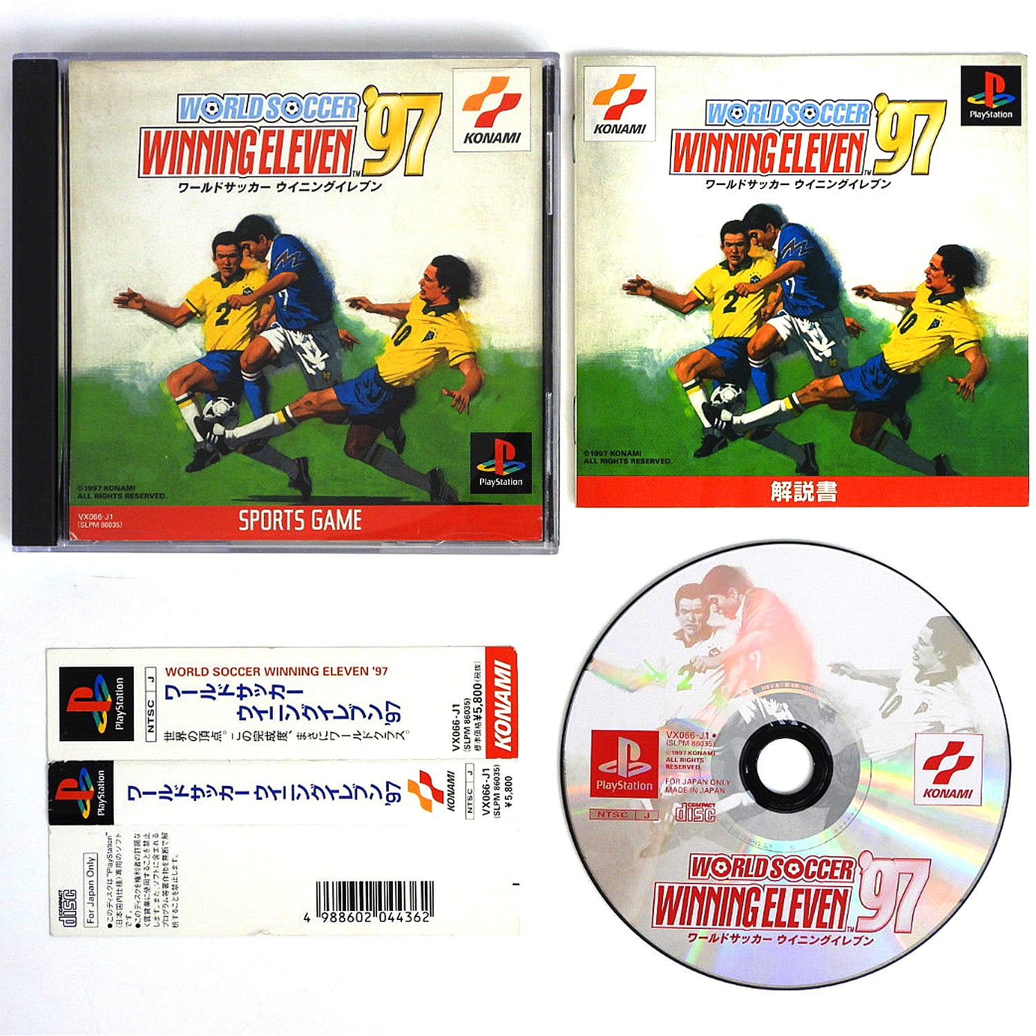 Jeu PlayStation 1 : World Soccer Winning Eleven 97 - Version NTSC-J Japonaise - État Correct