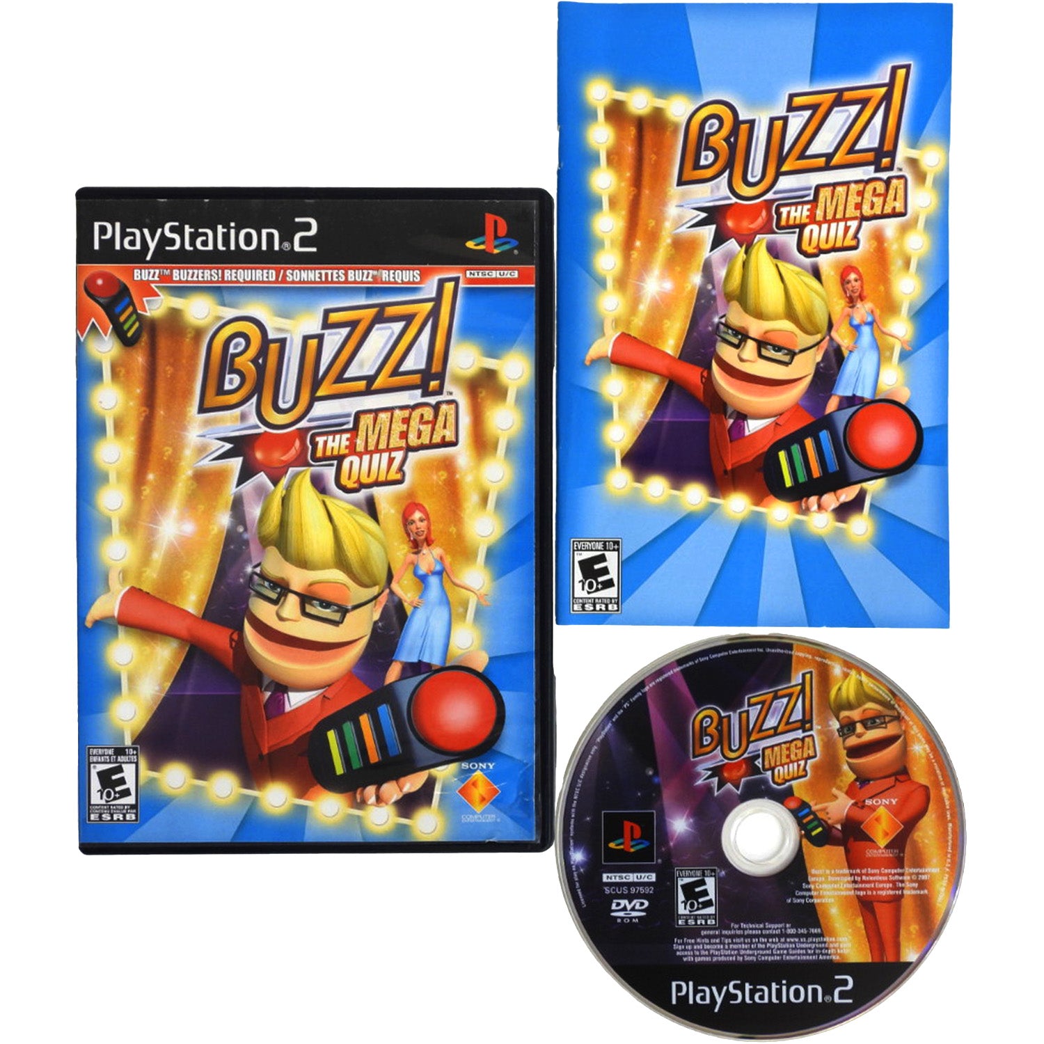 Buzz!: The Mega Quiz [Bundle] (PlayStation 2 / PS2)