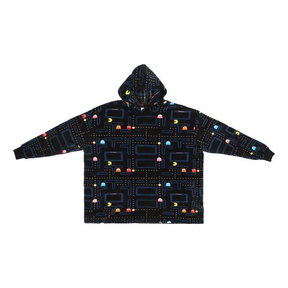 Pac-Man Black Oversized Hooded Blanket