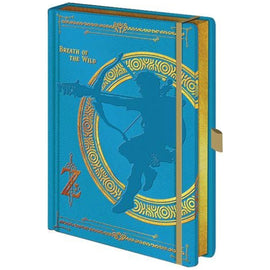 Carnet de notes bleu Link archer Zelda Breath of the Wild