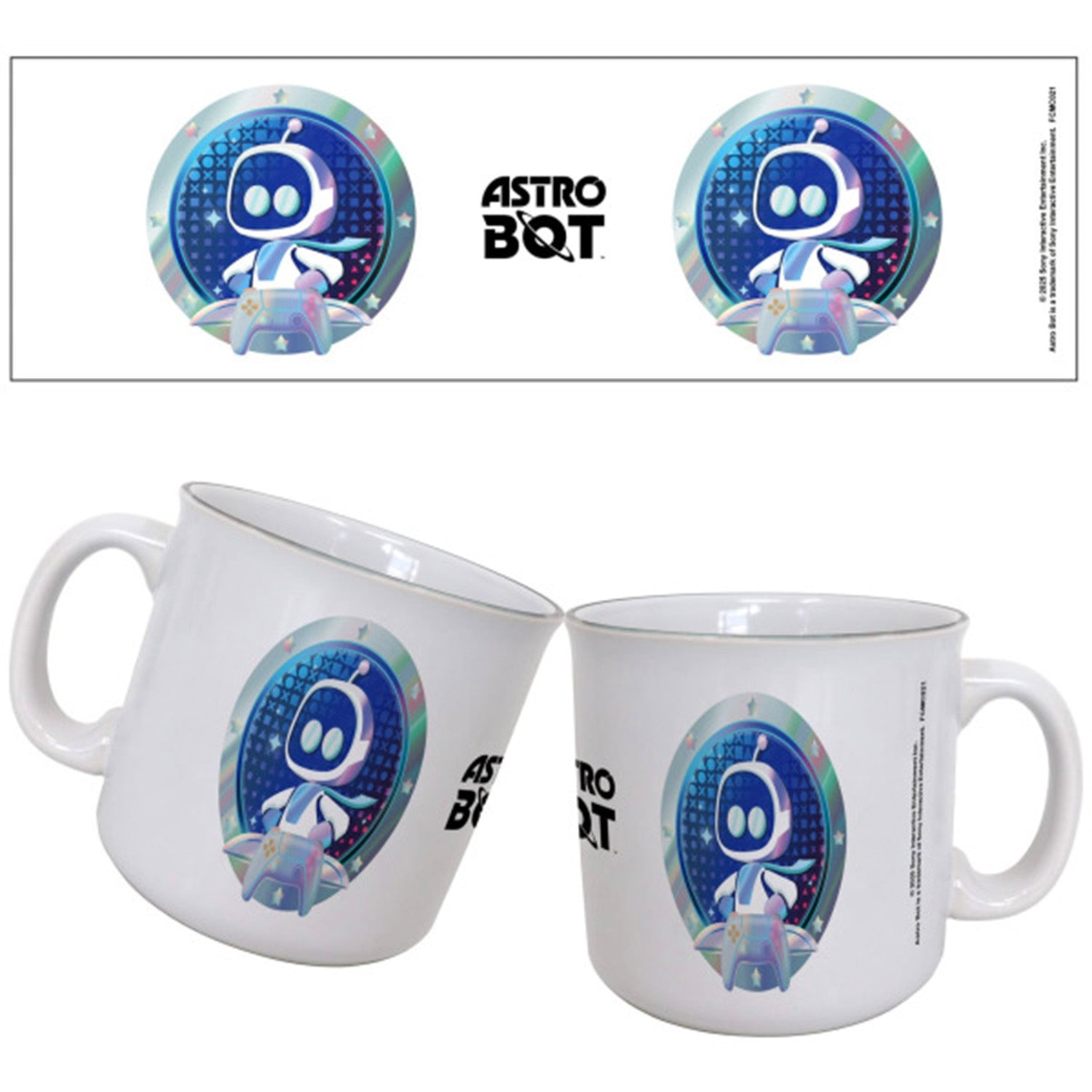 Tasse en céramique Astro Bot badge du campeur 20 oz
