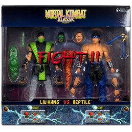 Figurine Mortal Kombat Klassic Liu Kang vs Reptile 7"