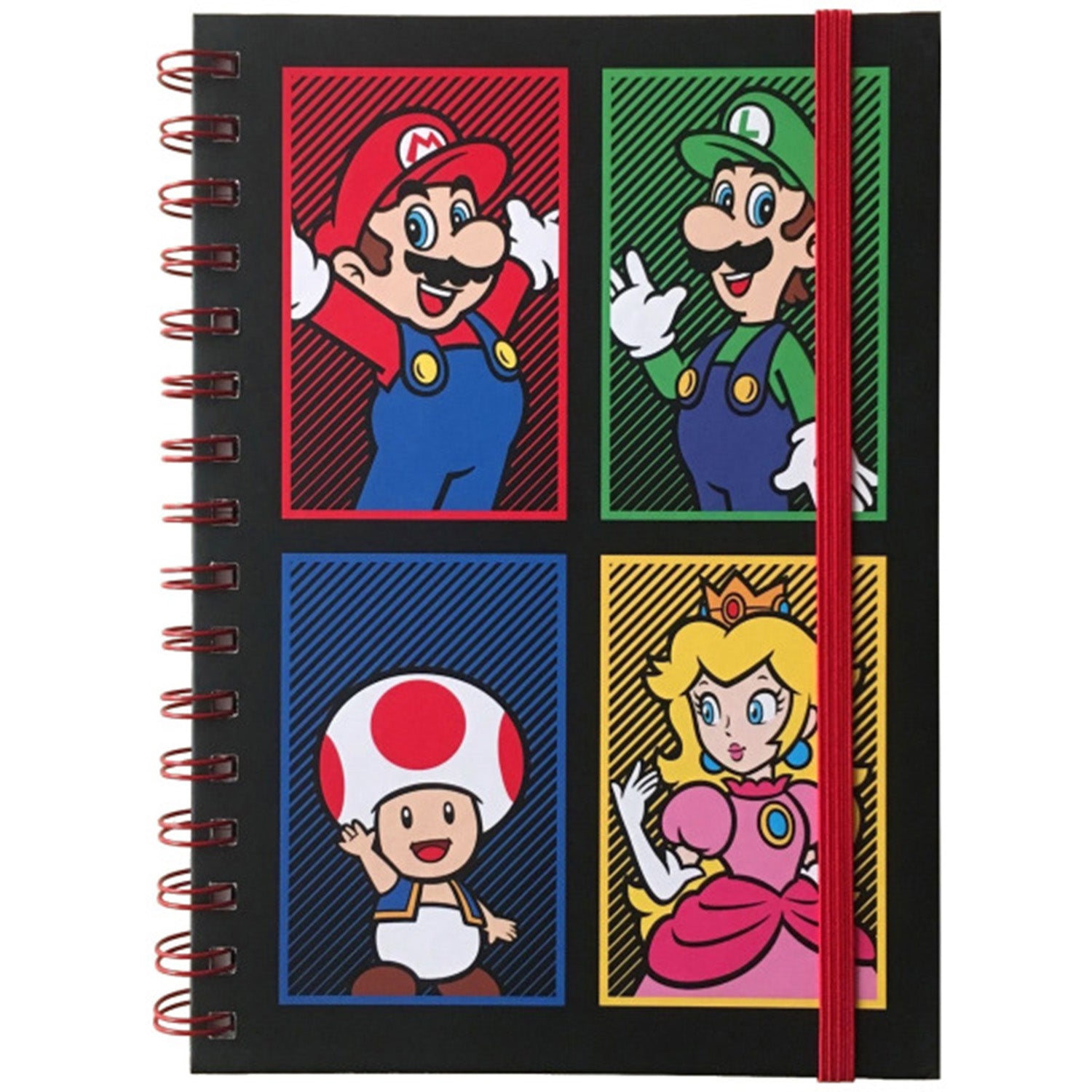 Carnet de notes Super Mario personnages 4 couleurs