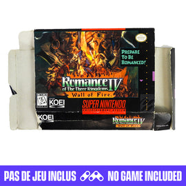 Romance of the Three Kingdoms IV Wall of Fire [Box] (Super Nintendo / SNES)