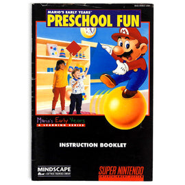 Mario's Early Years Preschool Fun [Manual] (Super Nintendo / SNES)