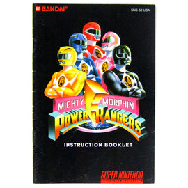 Mighty Morphin Power Rangers [Manual] (Super Nintendo / SNES)