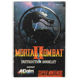 Mortal Kombat II 2 [Manual] (Super Nintendo / SNES)