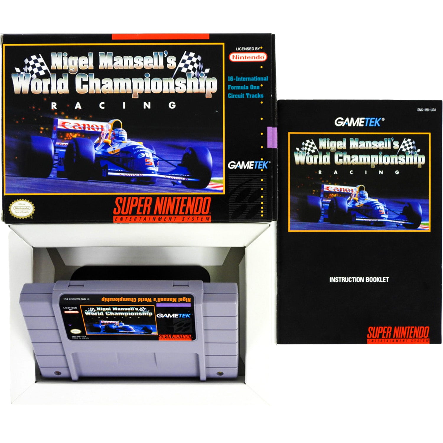 Nigel Mansell's World Championship Racing (Super Nintendo / SNES ...