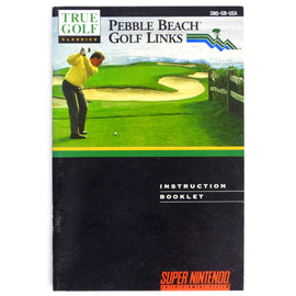 Pebble Beach Golf Links [Manual] (Super Nintendo / SNES)