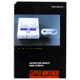Super Nintendo Control Set System [CAN Version] [Manual] (Super Nintendo / SNES)