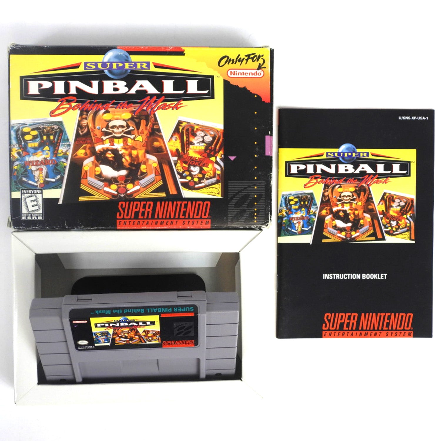 Super Pinball Behind The Mask Super Nintendo SNES Retro MTL super-pinball-behind-the-mask-super-nintendo-snes-retro-mtl