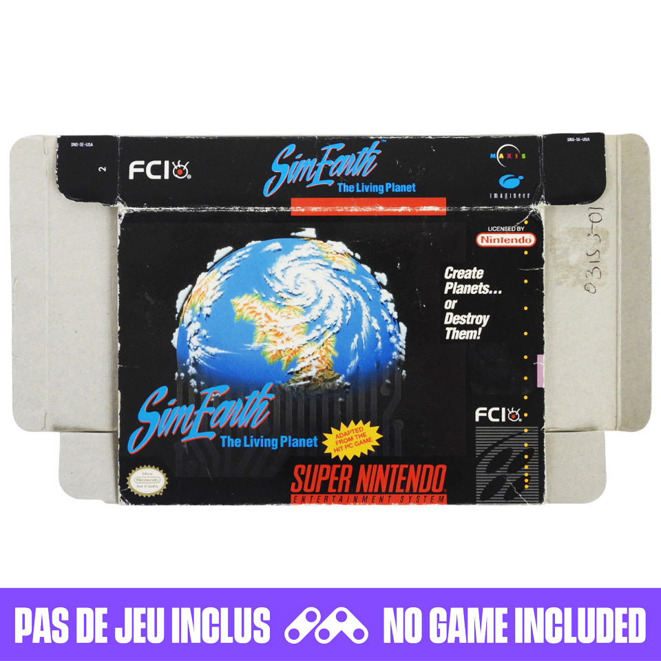 Sim Earth The Living Planet [Box] (Super Nintendo / SNES)