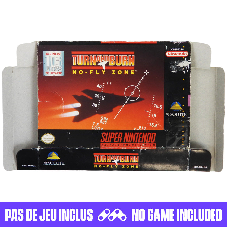 Turn and Burn No Fly Zone [Box] (Super Nintendo / SNES)