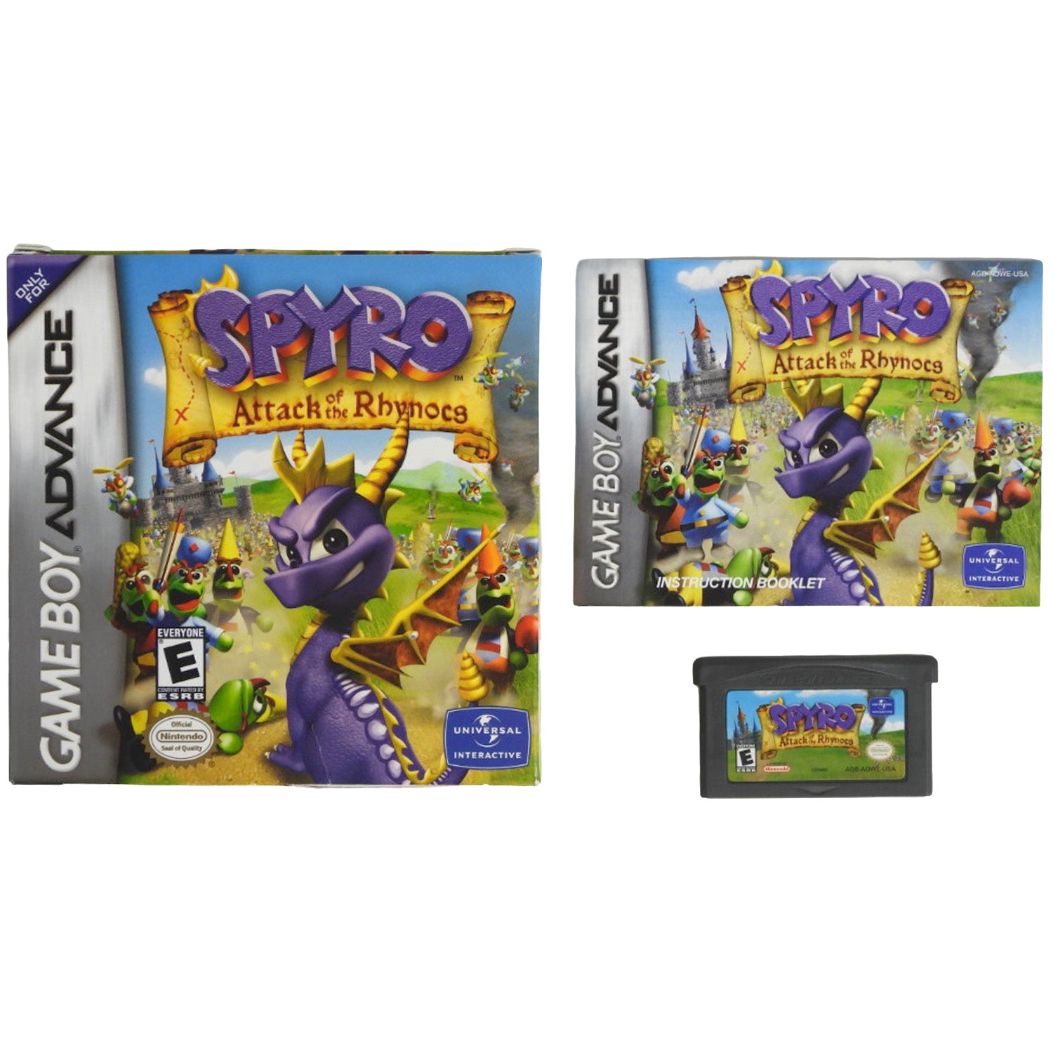 Spyro: Attack of the Rhynocs (Nintendo Game Boy Advance / GBA)