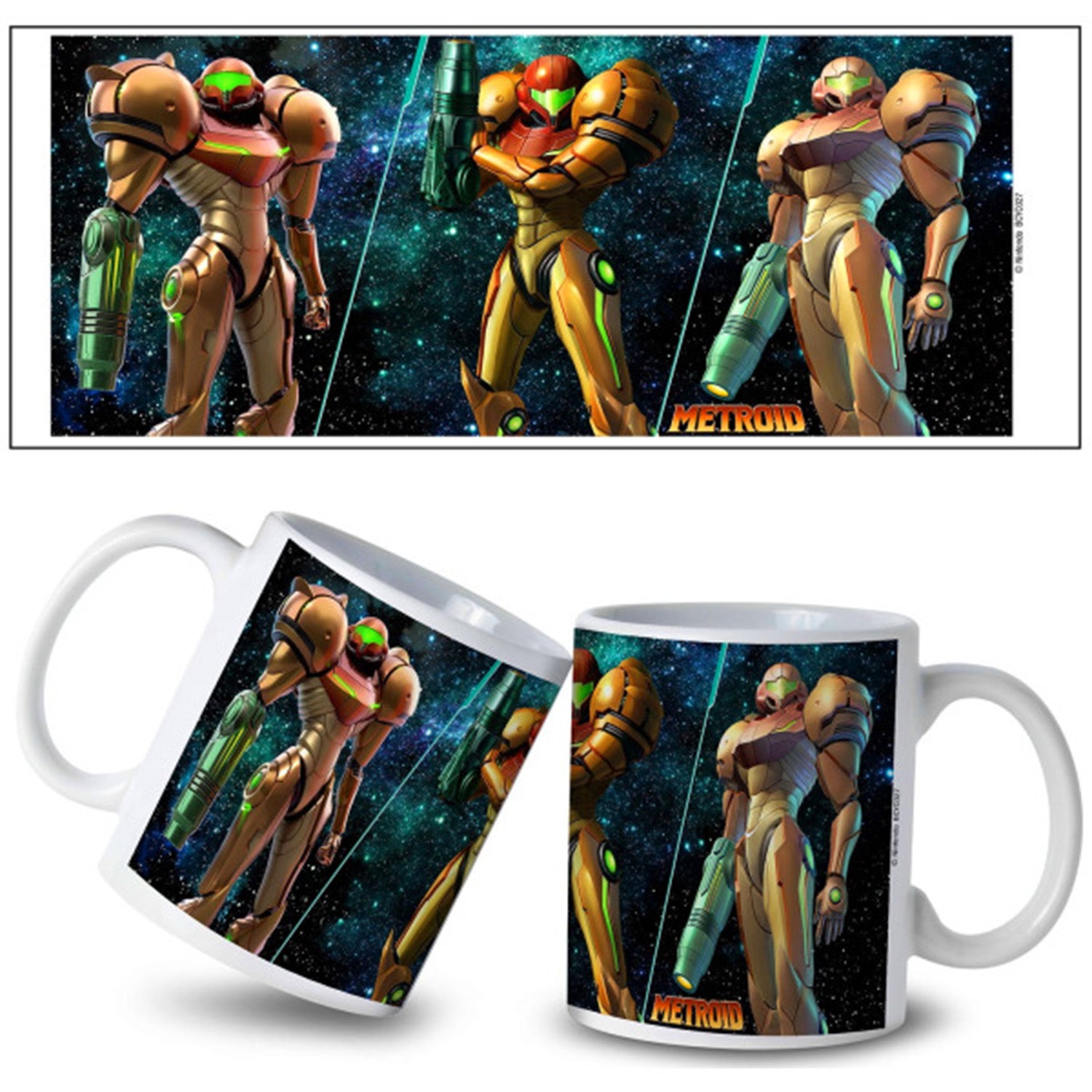 Samus Tri Poses Ceramic Mug 11 oz