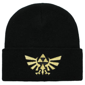 Tuque Zelda logo Triforce tricotée