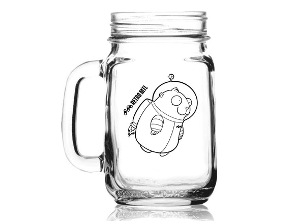 Drinking Jar [Glitch Jetpack] 16 oz