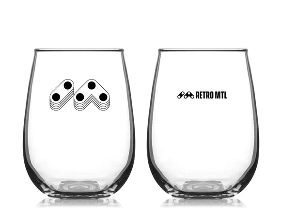 Wine Glass [Retro MTL Logo] 15 oz