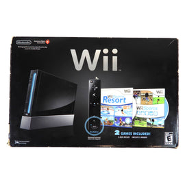 Nintendo Wii System [American Heart Association] [Wii Sports + Wii Sports Resort + Wii Motion Plus] [RVL-001] Black