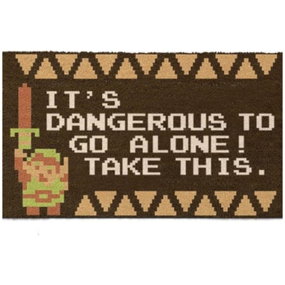 It's Dangerous Alone Legend of Zelda Doormat