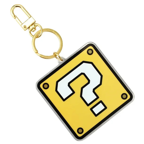 Super Mario Bros Mystery Block Acrylic Shaker Keychain