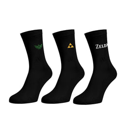 Ensemble de 3 Paires de Bas Zelda avec broderie