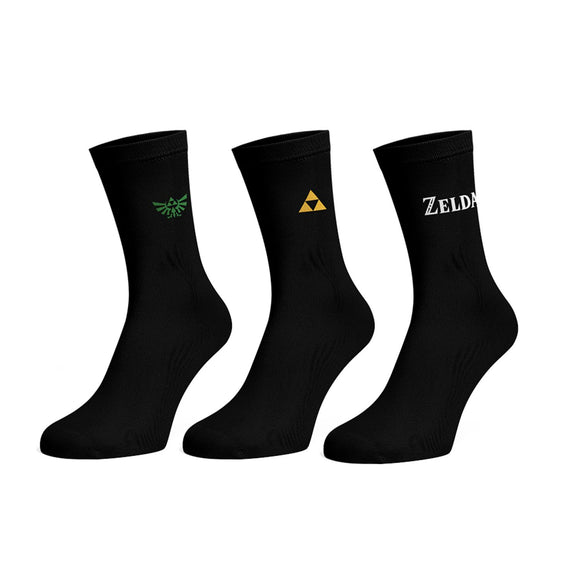 3-Pack Zelda Embroidered Socks