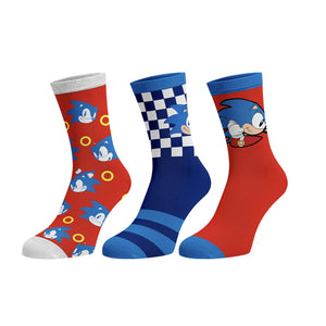 Ensemble de 3 Paires de Bas Sonic SEGA Sonic