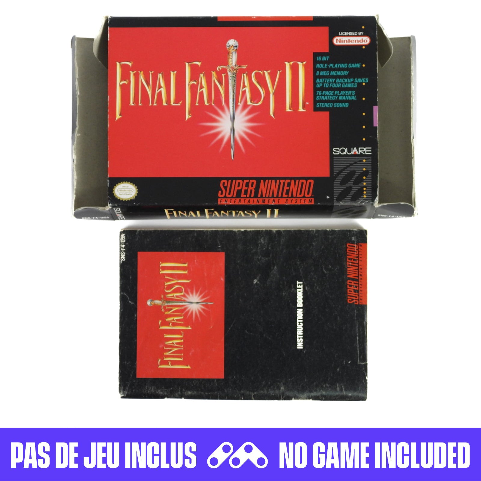 Final factory Fantasy II for Super Nintendo