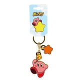 Kirby With Star Enamel Metal Keychain