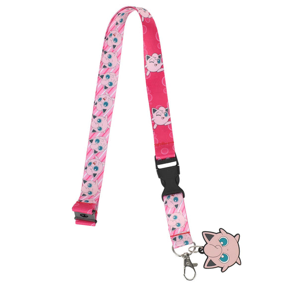 Jigglypuff Lanyard with Rubber Charm