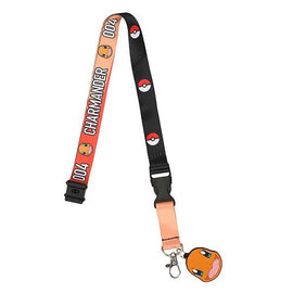 Lanière Pokemon Charmander avec breloque en caoutchouc