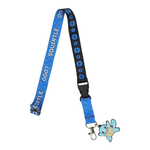 Pokemon Squirtle Kanto Region Lanyard with Rubber Charm