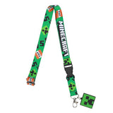 Minecraft Creeper Lanyard with Rubber Charm