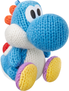 Light Blue Yarn Yoshi - Yoshi's Woolly World series (Amiibo)