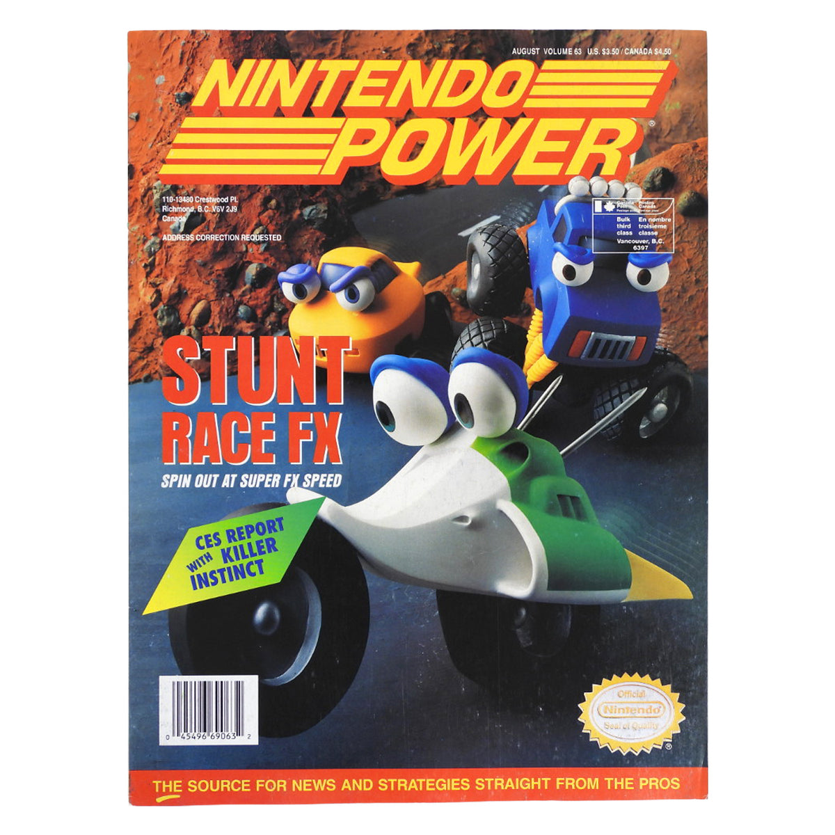 Stunt Race FX [Volume 63] [Nintendo Power] (Magazines)