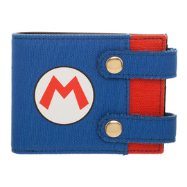 Portefeuille pliable Super Mario Salopette Bleu