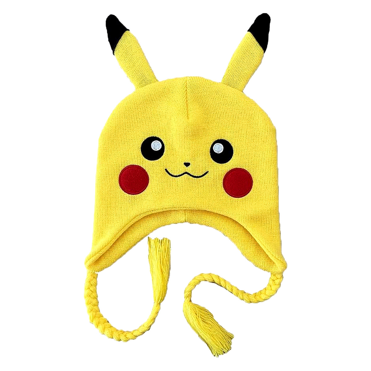 Tuque Pokemon Pikachu grosse face avec pompom