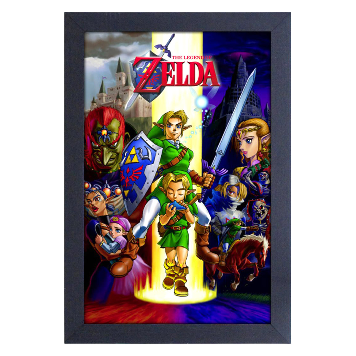 Zelda Ocarina of Time Characters Frame
