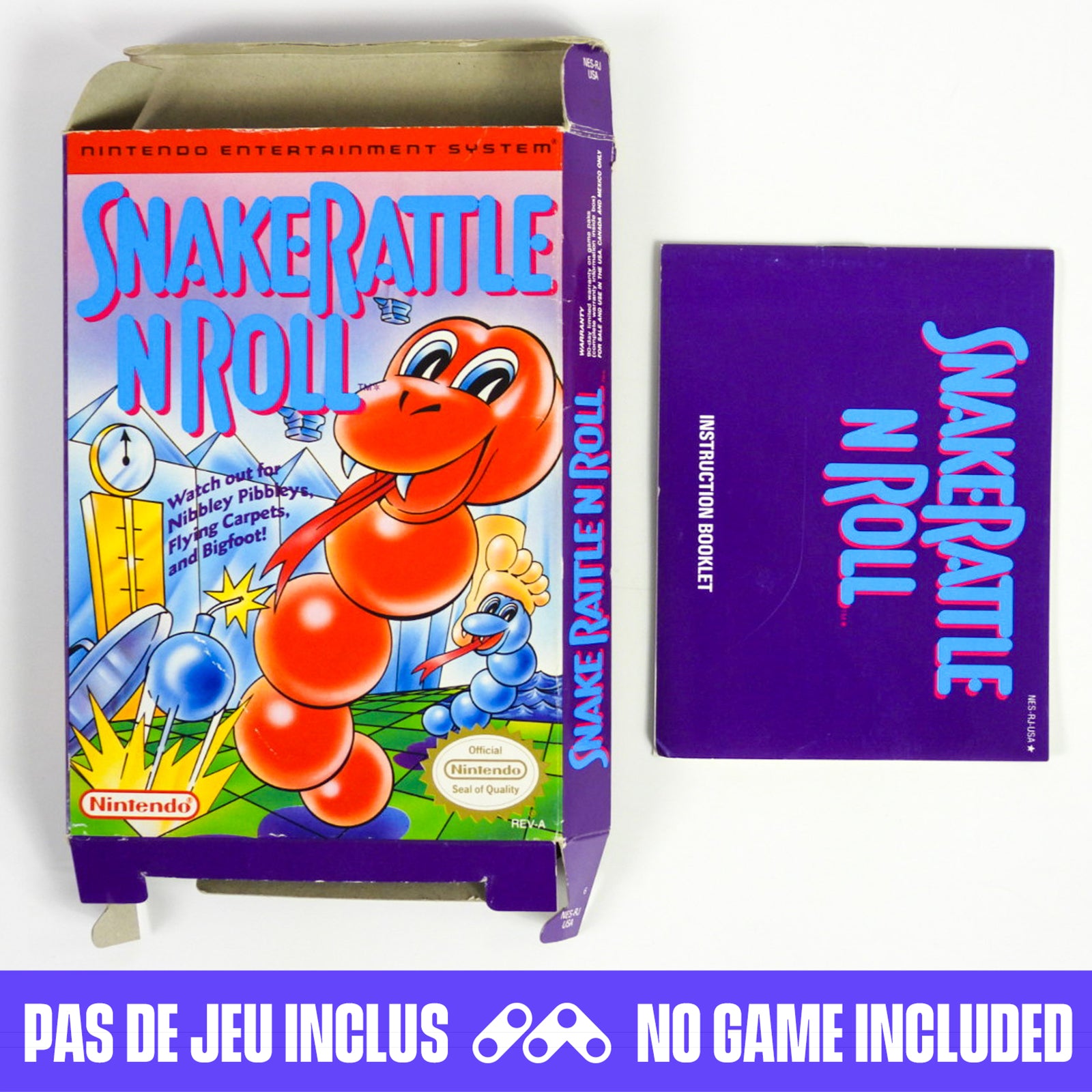 Snake Rattle N Roll [Box] (Nintendo / NES) – RetroMTL