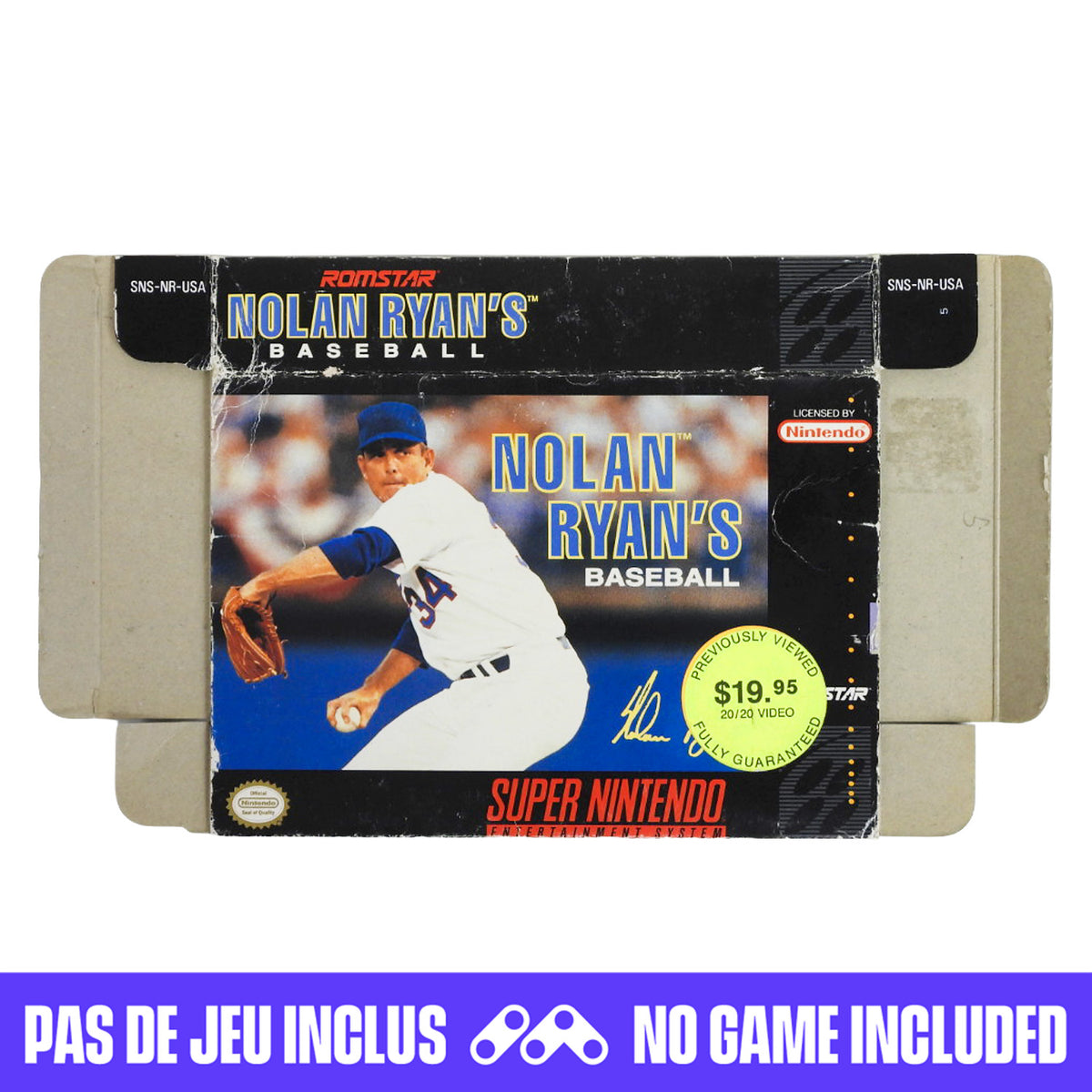 Nolan Ryan's Baseball [Box] (Super Nintendo / SNES)