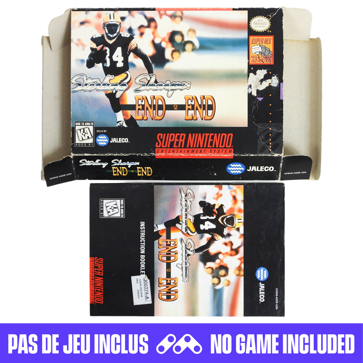 Sterling Sharpe: End 2 End [Box] (Super Nintendo / SNES)