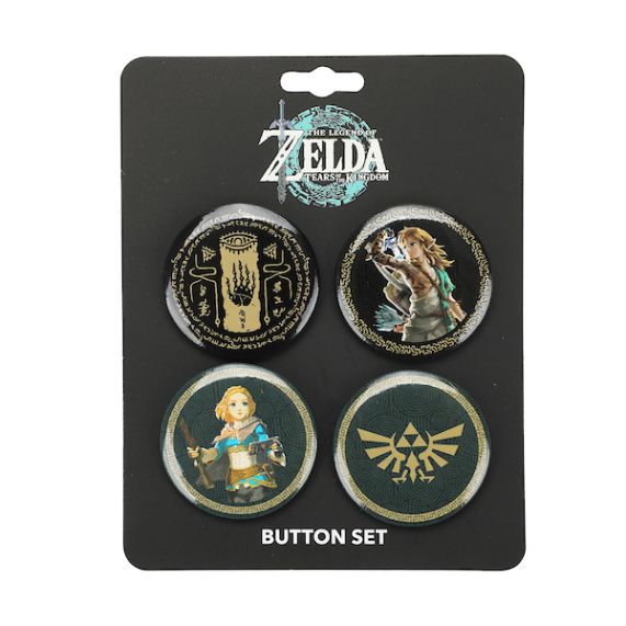Zelda Tears Of The Kingdom 4 Piece Pin Set