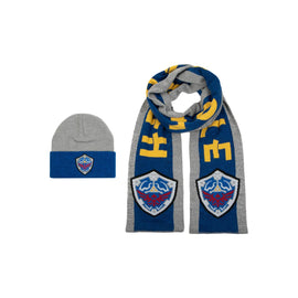 Ensemble tuque et foulard Zelda avec emblème bouclier Hylian brodé