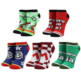 5-Pack Super Mario Bros. Ankle Socks