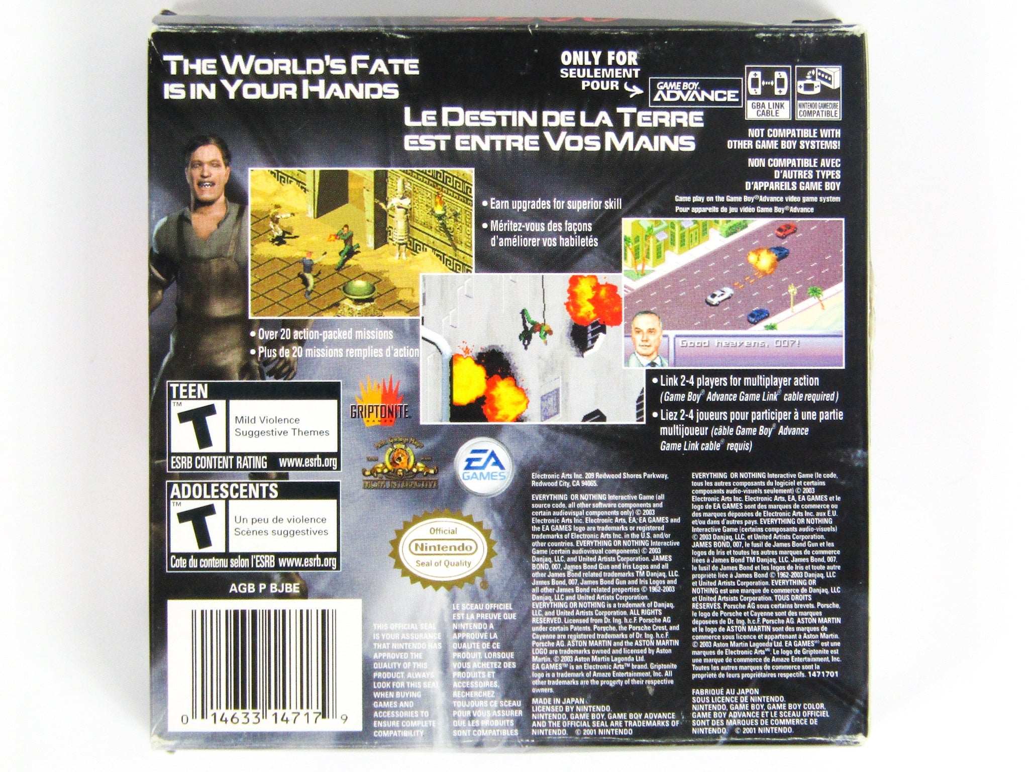 007 Everything or Nothing (Game Boy Advance / GBA) - RetroMTL
