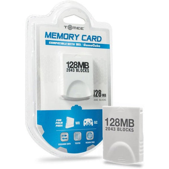 128MB [2043 Blocks] Memory Card [Tomee] (Nintendo Wii / Gamecube) - RetroMTL