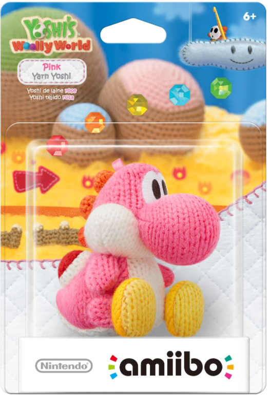 Pink Yarn Yoshi - Yoshi's Woolly World series (Amiibo)