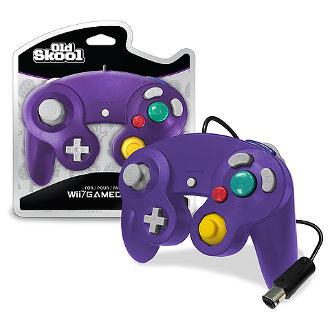 Purple Wired GameCube Controller [Old Skool] (Nintendo Wii / Gamecube)