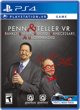 Penn & Teller VR: Frankly Unfair Unkind Unnecessary & Underhanded (PlayStation 4 / PS4)
